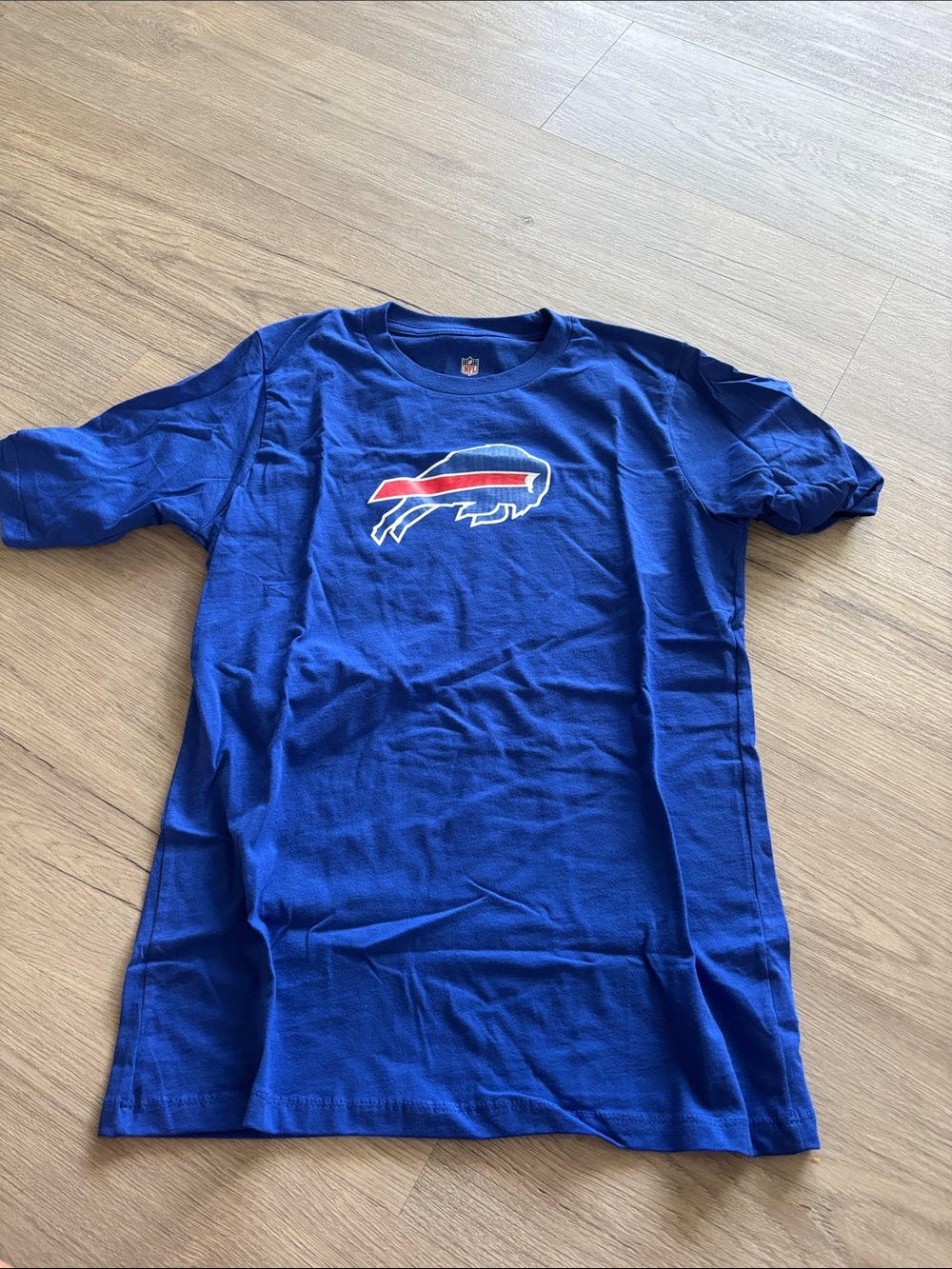 NFL Boys Blue T-Shirt with Red & White Buffalo Logo
